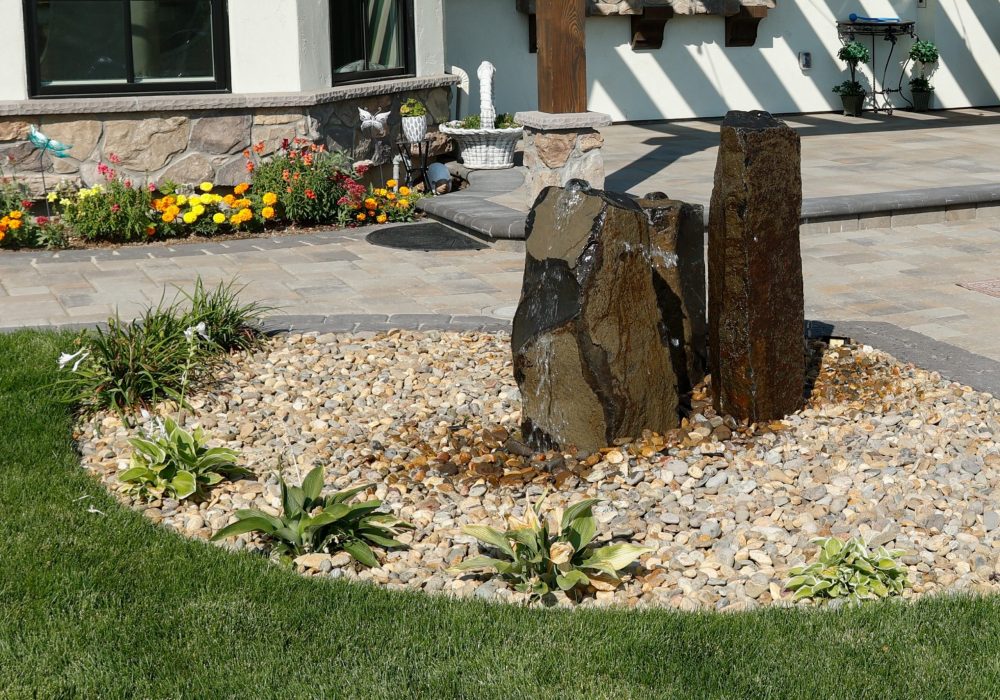 Cored Basalt Water Feature