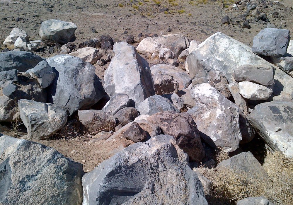 Unique boulders at the gail willey landscaping quarry