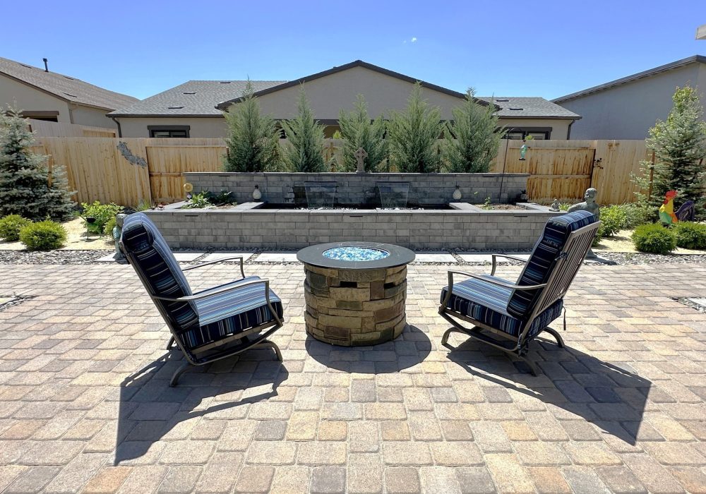 Fire pit and water Feature