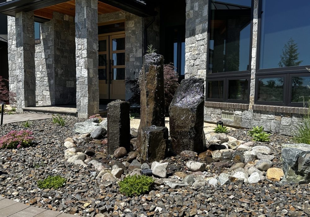 Cored Basalts water feature